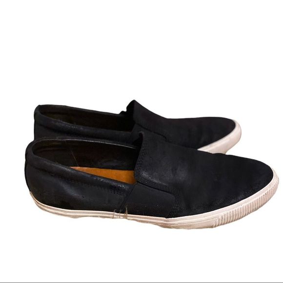 Frye Men’s Black Leather Slip On Sneaker Shoes Size 11.5 - Picture 7 of 13